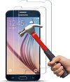 Screenprotector Glas - Tempered Glass Screen Protector Geschikt voor: Samsung Galaxy S6 Edge - 2x