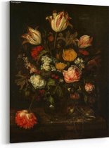 Schilderij - Stilleven met bloemen — 60x90 cm