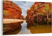 Schilderij - Beroemde Ellery Creek Big Hole in MacDonnell Ranges — 90x60 cm