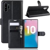 Samsung Note 10 Plus Hoesje Wallet Case Zwart