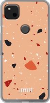 Google Pixel 4a Hoesje Transparant TPU Case - Terrazzo N°5 #ffffff