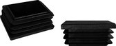 Set van 32 plastic stoelpootdoppen (intern, rechthoek, 16-19-20, zwart) [I-RA-10x20-B] [WD1602494378]