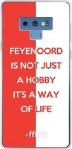 6F hoesje - geschikt voor Samsung Galaxy Note 9 -  Transparant TPU Case - Feyenoord - Way of life #ffffff