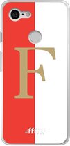 6F hoesje - geschikt voor Google Pixel 3 -  Transparant TPU Case - Feyenoord - F #ffffff