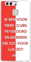 6F hoesje - geschikt voor Huawei P9 -  Transparant TPU Case - Feyenoord - Quote #ffffff