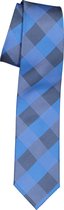 Pelucio stropdas - blauw geruit - Maat: One size