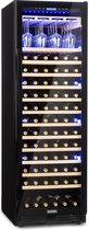 Klarstein Vinovilla Onyx Grande royale wijnkoelkast 433 liter/ 165 flessen - twee koolzones - touch controlepaneel met LC display voor temperatuur en licht