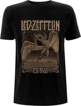 Led Zeppelin - Faded Falling Heren T-shirt - M - Zwart