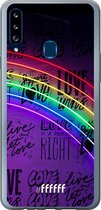 Samsung Galaxy A20s Hoesje Transparant TPU Case - Love is Love #ffffff