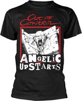 Angelic Upstarts Heren Tshirt -L- Out Of Control Zwart