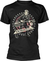 Brian Setzer Heren Tshirt -S- Genuine Rockabilly Zwart