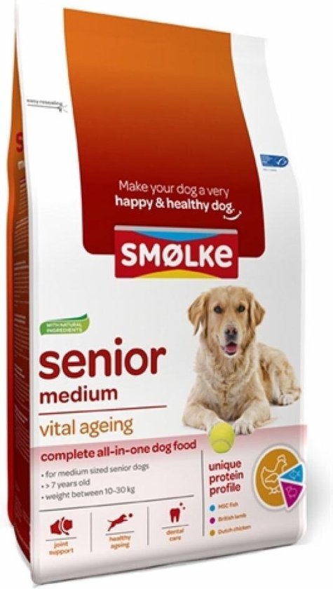 Smolke Senior Medium - Kip - Hondenvoer - 12 kg