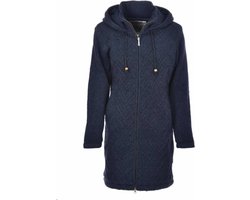 Pure Wool damesvest lang WJK-1709 Marine - marine - 2XL