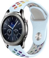 Siliconen Smartwatch bandje - Geschikt voor  Samsung Gear S3 sport band - lichtblauw kleurrijk - Horlogeband / Polsband / Armband