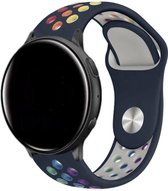 Siliconen Smartwatch bandje - Geschikt voor  Garmin Vivoactive 3 sport band - donkerblauw kleurrijk - Horlogeband / Polsband / Armband