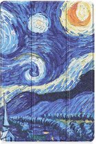 Shop4 - Samsung Galaxy Tab S7 Plus Hoes/ Samsung Galaxy Tab S8 Plus Cover - Smart Book Case Gogh Sterrennacht