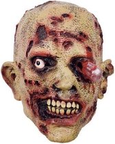 Masker zombie stalen pin in oog