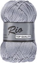 Lammy yarns Rio katoen garen - midden grijs (038) - pendikte 3 a 3,5 mm - 1 bol van 50 gram