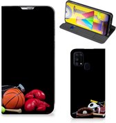 Bookcover Ontwerpen Geschikt voor Samsung Galaxy M31 Smart Cover Voetbal, Tennis, Boxing…