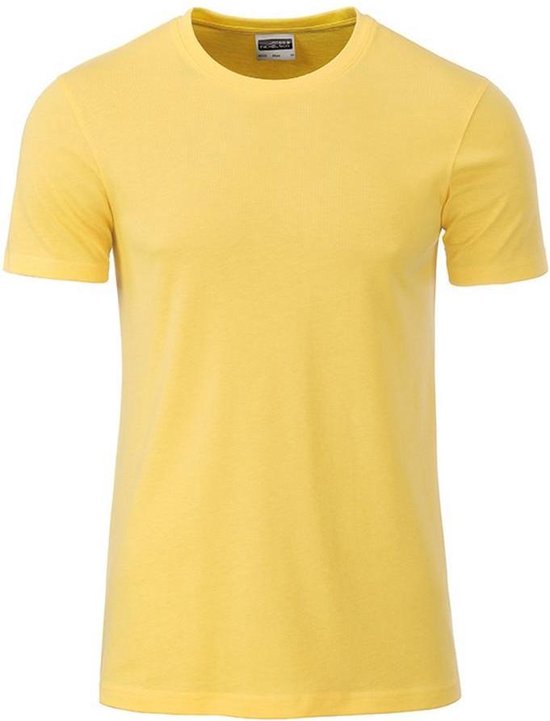 James and Nicholson - Heren Standaard T-Shirt (Lichtgeel)
