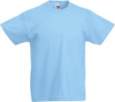 Fruit Of The Loom Originele T-shirt met korte mouwen voor kinderen / tieners (Hemel Blauw)
