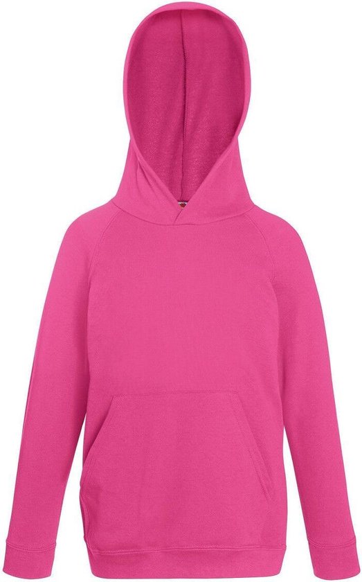 Fruit Of The Loom Kinderen Unisex Lichtgewicht Sweatshirt Met Capuchon / Hoodie (Fuchsia)