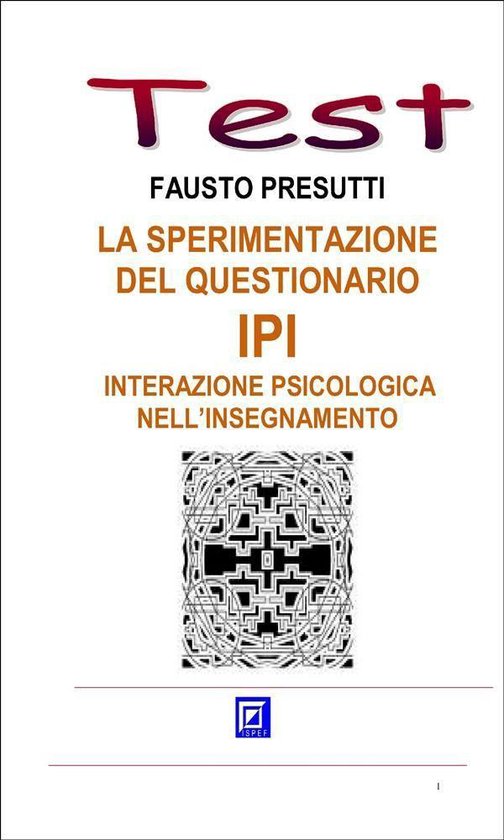 La sperimentazione del Questionario IPI - Interazione Psicol ... - cover