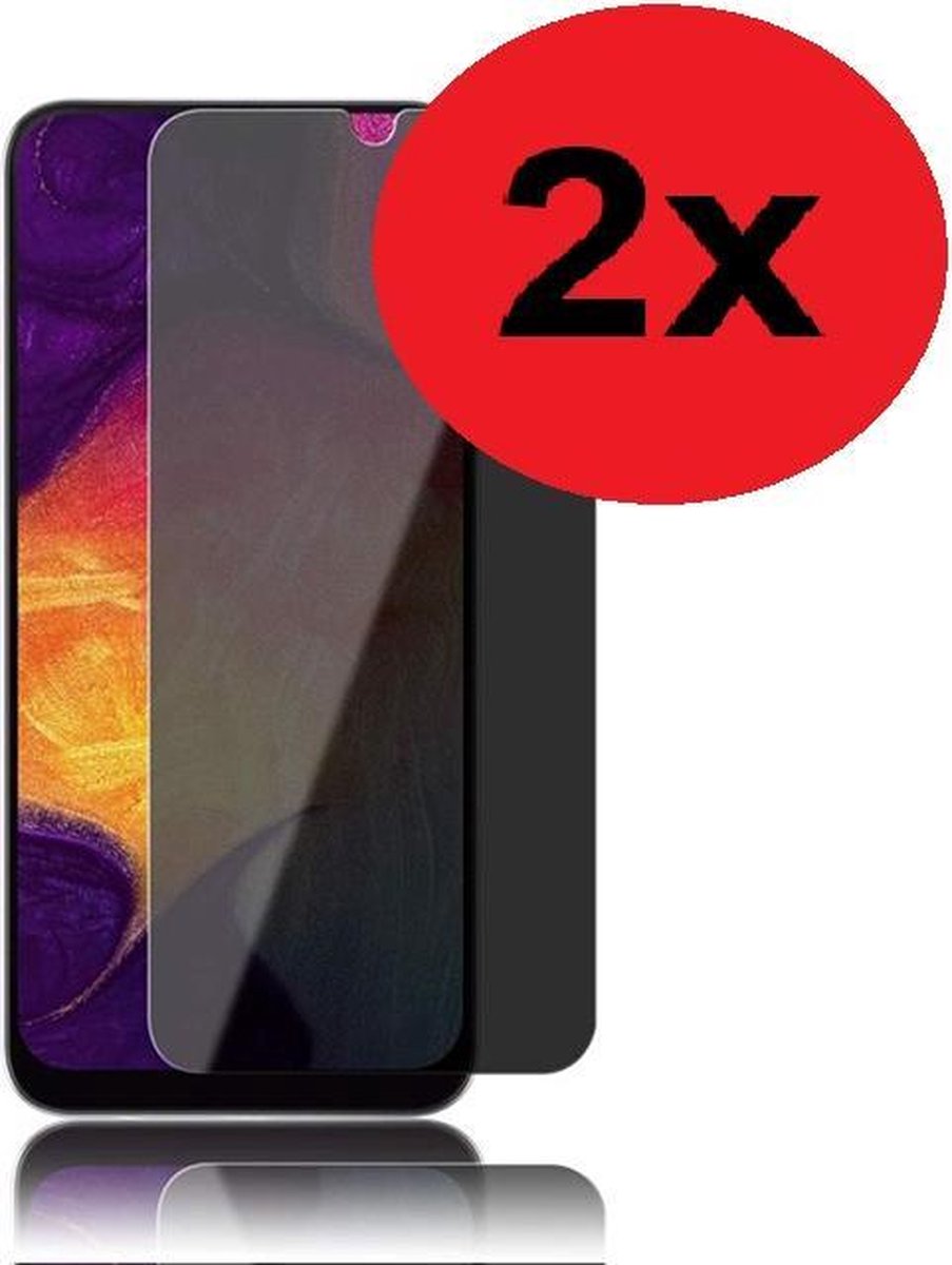 Geschikt voor Samsung A41 Screenprotector - A41 Screen Protector 2x Privacy Bescherm Glas