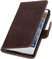 Wicked Narwal | Pull-UP bookstyle / book case/ wallet case Hoes voor Nokia 3 Mocca