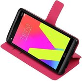 Wicked Narwal | Cross Pattern TPU bookstyle / book case/ wallet case voor LG V20 Roze