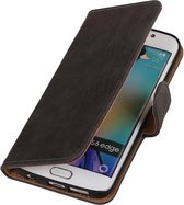 Wicked Narwal | Bark bookstyle / book case/ wallet case Hoes voor Samsung Galaxy S6 Edge G925 Grijs