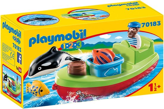 Playmobil 1.2.3 Bateau et pêcheur | bol.com