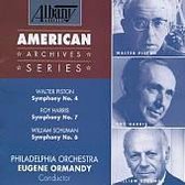 Walter Piston: Symphony No. 4; Roy Harris: Symphony No. 7; William Schuman: Symphony No. 6