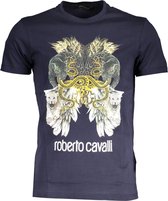 Roberto Cavalli T-shirt Blauw L Heren