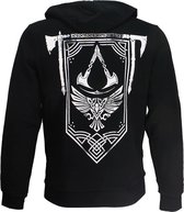 Cardigan Assassin's Creed à capuche -L- Valhalla - Crest Banner Zwart