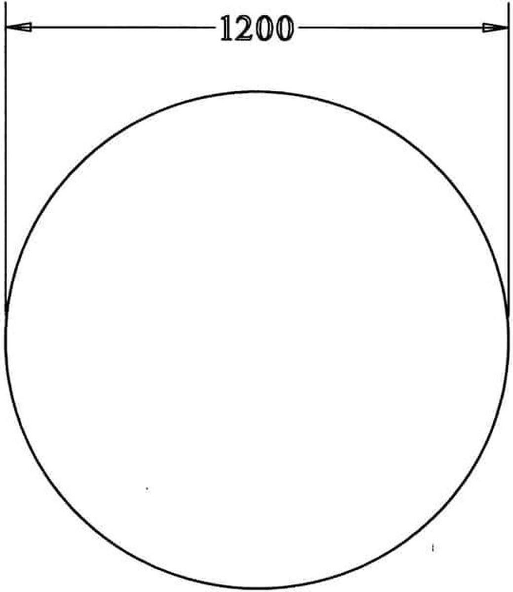 ABC Kantoormeubelen Los rond 25 mm melamine bureaublad 120CM doorsnede Licht Eiken