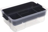 Five® Opbergbox 5 liter met 4 uitneembare bakjes - 5.0 liter - 4 inzetbakjes - Sorteervakken, Stapelbaar, Met deksel