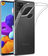 Flexibele achterkant Silicone hoesje transparant Geschikt voor: Samsung Galaxy A21S