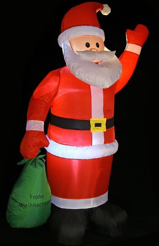 Opblaasbare Kerstman met verlichting - 195 x 120 cm | bol.com