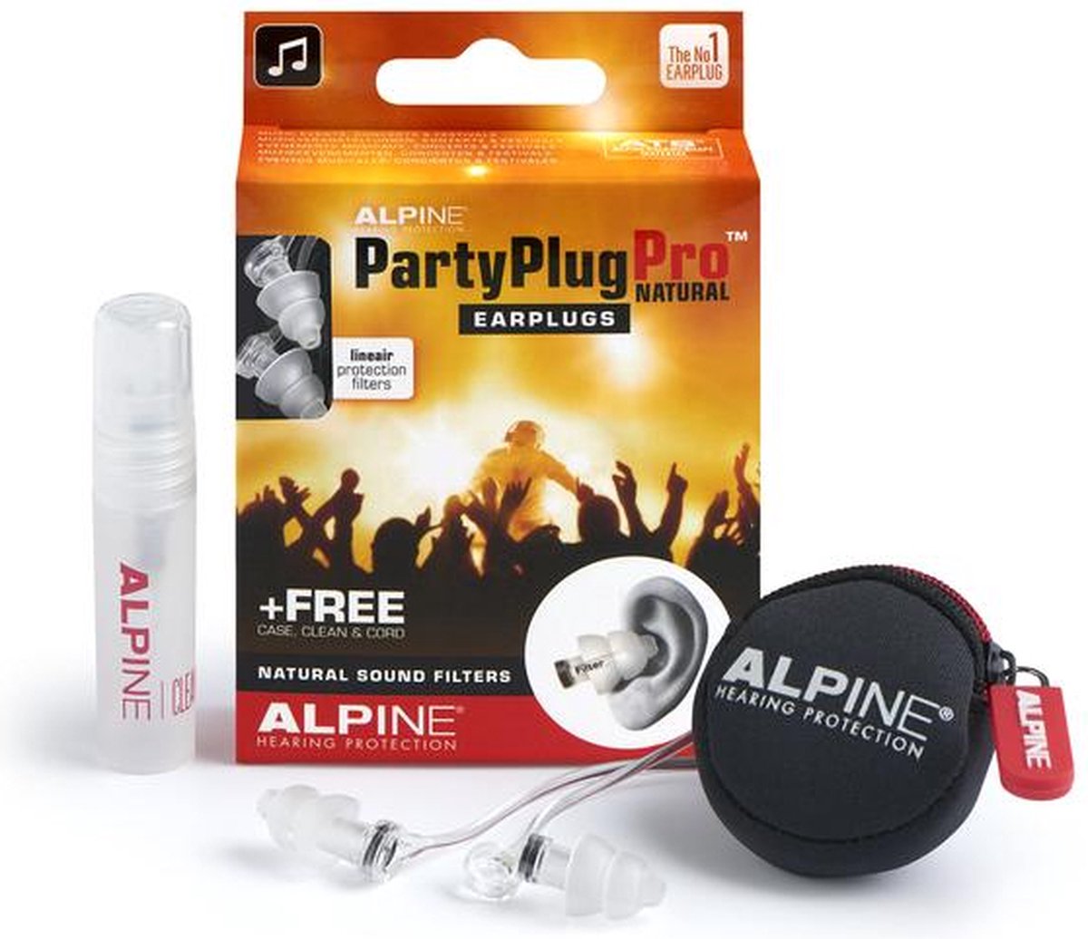 Alpine PartyPlug Pro Natural - Muziek oordoppen - Transparant - SNR 21 dB -  1 paar | bol.com