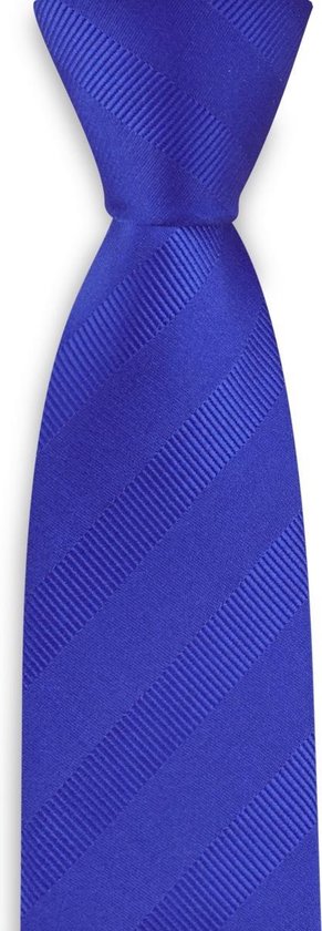 We Love Ties - Stropdas smal kobaltblauw - geweven zuiver zijde