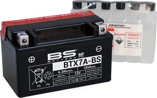 Bs Battery Btx7A-Bs / Ytx7A-Bs Accu