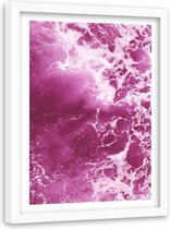 Foto in frame Roze golven, 80x120, Premium print