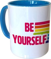 Mok Blauw - Be Yourself - 300ml