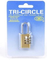 Tri circle hangslot 20mm cijfercode kaart