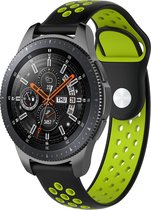 Vivoactive / Vivomove silicone dubbel band - zwart groen - Geschikt voor Garmin