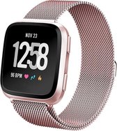 Versa milanese band - rose rood - Geschikt voor Fitbit