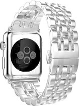 Rvs schakel band - zilver - Geschikt voor Apple Watch