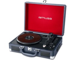 Muse MT-103DB - Kofferplatenspeler met bluetooth en encoding-functie, donkerblauw