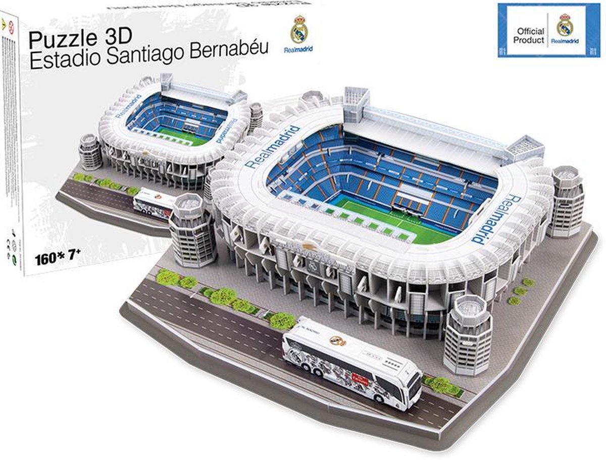 Nanostad - Santiago de Bernabeu - Puzzle 3D - Real Madrid | bol.com